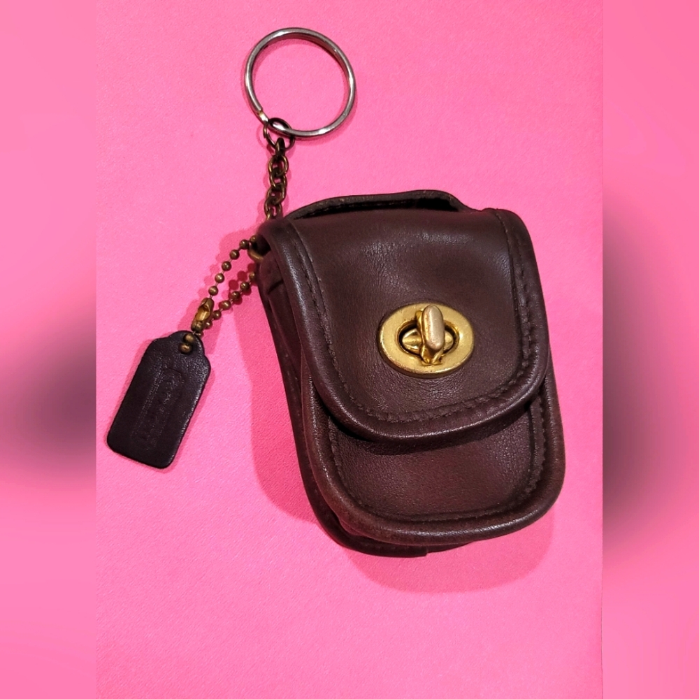 SOLD Vintage Coach Mini Station Bag Key FOB